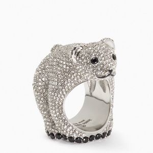 ♠️kate spade Polar Bear Arctic Friends Ring, Silver NWT
